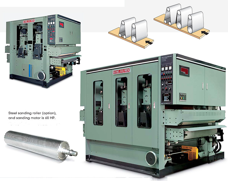 3 Heads Sander (Belt Feeding)